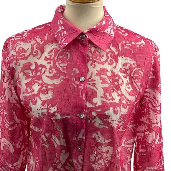 Chicos linen blend blouse jacket size 1 - Picture 2 of 11